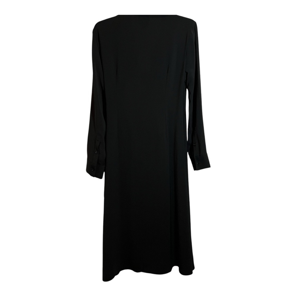 NWT Alex Marie Black Long Sleeve Midi Wrap Dress Size Large - Picture 4 of 10